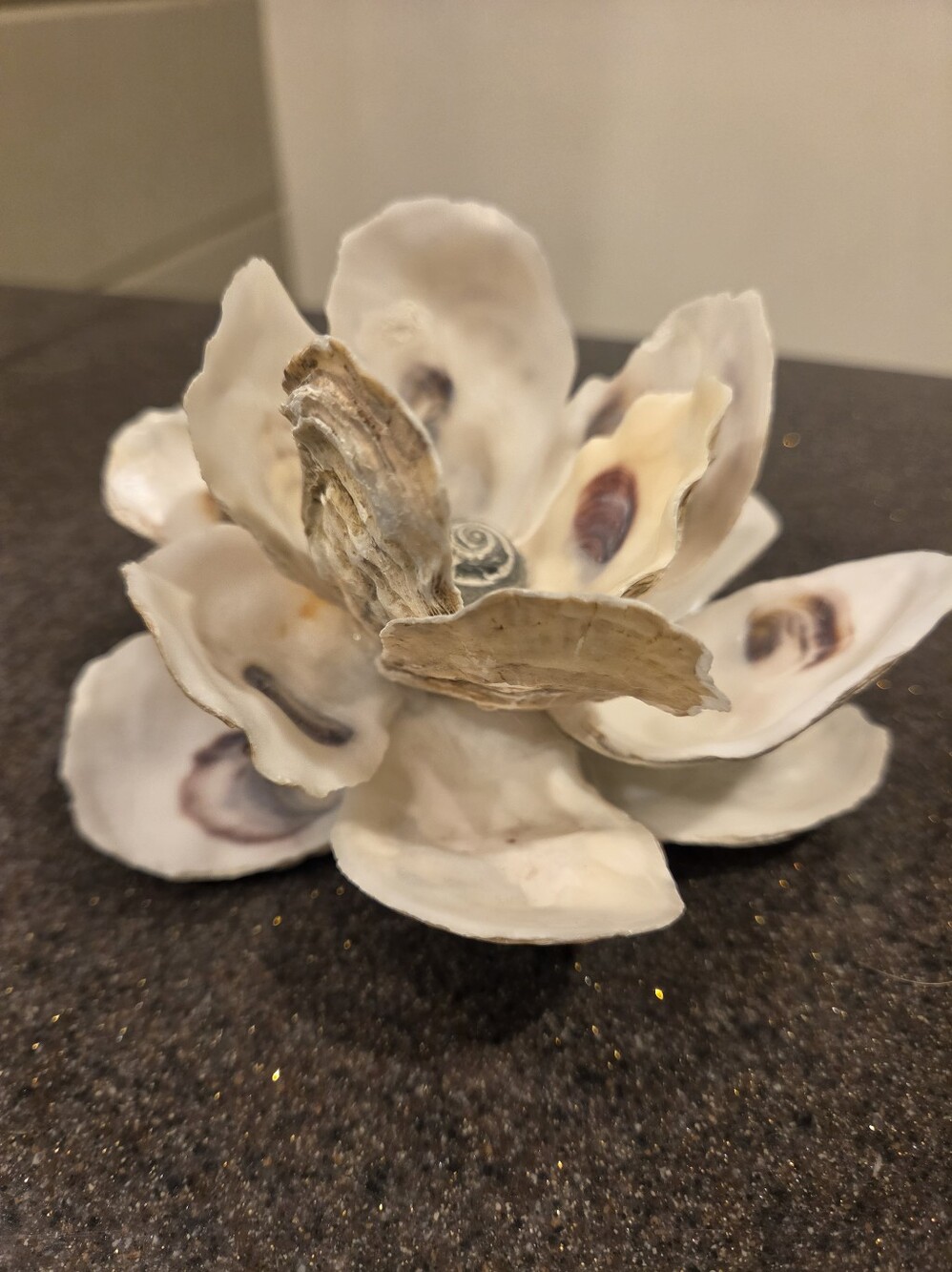 Handcrafted Oyster Shell Magnolia Flower